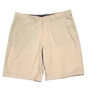Johnnie O Golf Shorts Mens Sz 38 Tan Mulligan Performance Chino Stretch Preppy